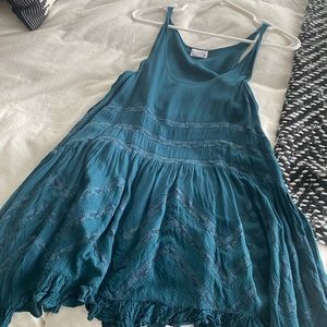 Free people trapeze dress teal